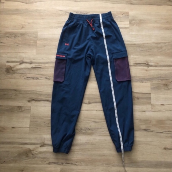 Under Armour Navy and Orange Track Pants - Picture 5 of 8